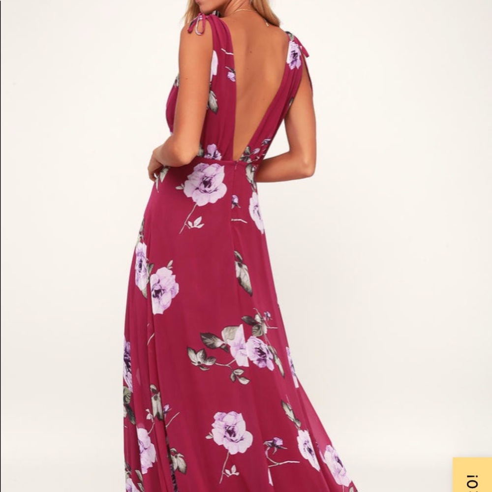 Lulu’s Magenta Romantic Possibilities Maxi Dress